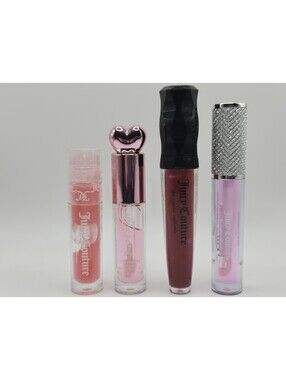 Juicy Couture Liquid Lip Gloss & Lip Oil 4pc Bundle Set Pink Coquette Y2K